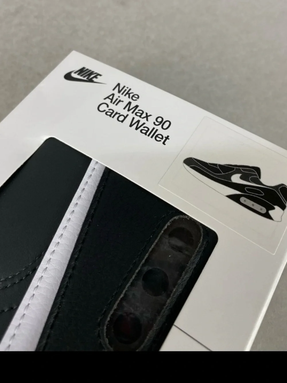 NEW Nike Air Max 90 Card Wallet Holder Case Black/White
